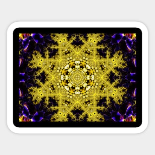 Yellow Stardust Mandala Sticker